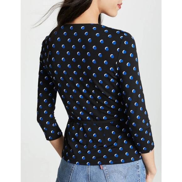 NWT Bailey 44 Wrapture Polka-Dot Print Wrap Blouse Women's Large - Picture 3 of 9